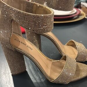 Gianni Bini Sparkling Gold Heels